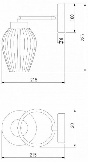 Бра Eurosvet Alva 30184/1 латунь в Кунгуре - kungur.mebel24.online | фото 3
