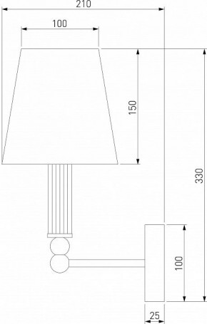 Бра Eurosvet Conso 60145/1 латунь в Кунгуре - kungur.mebel24.online | фото 4