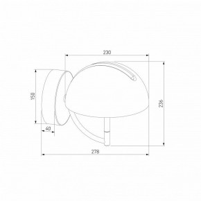 Бра Eurosvet Emisfero 50083/1 LED золото в Кунгуре - kungur.mebel24.online | фото 3