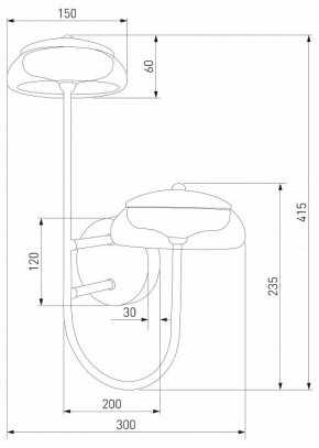 Бра Eurosvet Fungo 50388/2 LED черный в Кунгуре - kungur.mebel24.online | фото 5