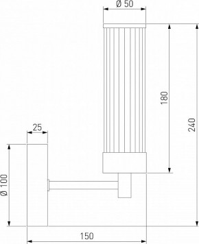Бра Eurosvet Oriens 60166/1 латунь в Кунгуре - kungur.mebel24.online | фото 2