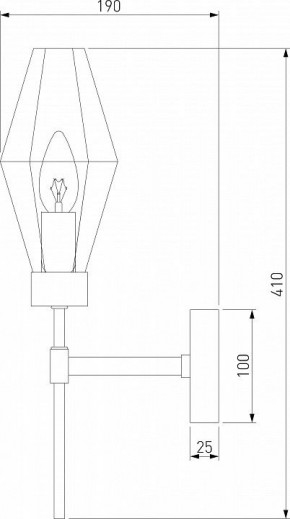 Бра Eurosvet Prism 60143/1 хром в Кунгуре - kungur.mebel24.online | фото 2