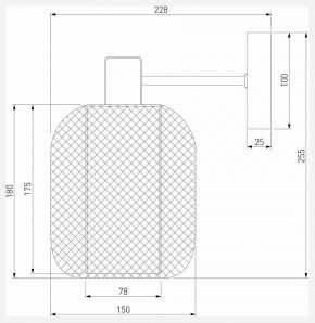Бра Eurosvet Voile 30191/1 черный в Кунгуре - kungur.mebel24.online | фото 4