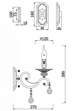 Бра Maytoni Grace RC247-WL-01-R в Кунгуре - kungur.mebel24.online | фото 2