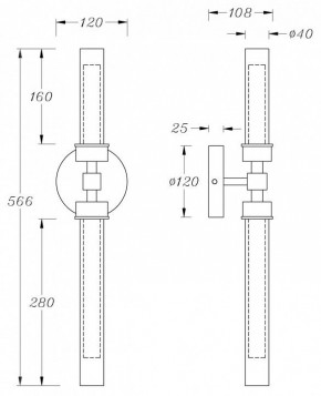 Бра Maytoni Stelo MOD116WL-L7BS3K в Кунгуре - kungur.mebel24.online | фото 3