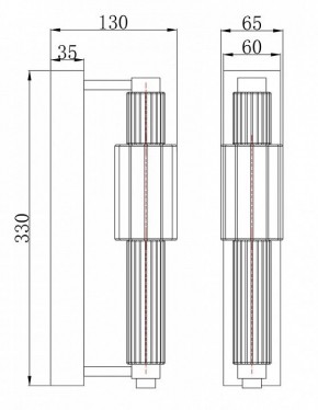 Бра Maytoni Verticale MOD308WL-L9CH3K в Кунгуре - kungur.mebel24.online | фото 3