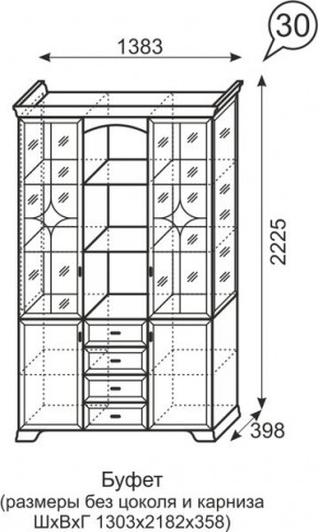 Буфет Венеция 30 бодега в Кунгуре - kungur.mebel24.online | фото 3