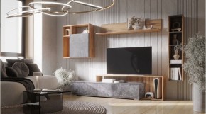 ДАЛЛАС Гостиная (модульная) цемент темный в Кунгуре - kungur.mebel24.online | фото