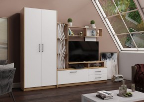 ДАРЬЯ Гостиная (Дуб Вотан/Белый глянец) в Кунгуре - kungur.mebel24.online | фото