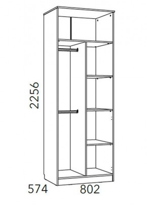 Детская Фанк Шкаф для одежды НМ 014.07 М в Кунгуре - kungur.mebel24.online | фото 3