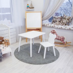 Детский комплект стол и стул «Мишка» Rolti Baby (белый/белый, массив березы/мдф) в Кунгуре - kungur.mebel24.online | фото 2