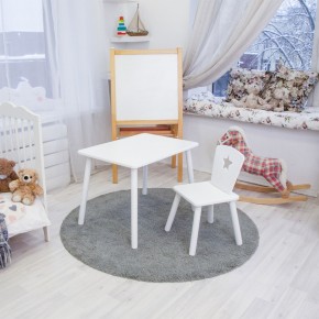 Детский комплект стол и стул «Звезда» Rolti Baby (белый/белый, массив березы/мдф) в Кунгуре - kungur.mebel24.online | фото 2