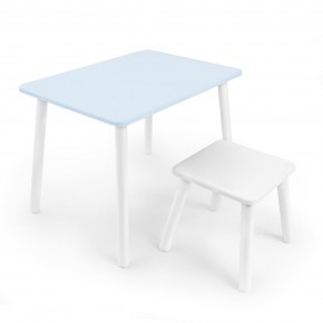 Детский комплект стол и табурет Rolti Baby (голубая столешница/белое сиденье/белые ножки) в Кунгуре - kungur.mebel24.online | фото 1