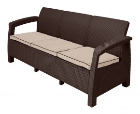 Диван Yalta Premium Sofa 3 Set (Ялта) шоколадный (+подушки под спину) в Кунгуре - kungur.mebel24.online | фото 1