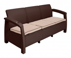 Диван Yalta Premium Sofa 3 Set (Ялта) шоколадный (+подушки под спину) в Кунгуре - kungur.mebel24.online | фото 2
