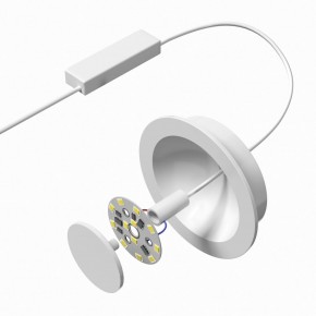 DK2700-WH Встраиваемый светильник, IP 20, 7 Вт, LED 3000, белый, алюминий в Кунгуре - kungur.mebel24.online | фото 5