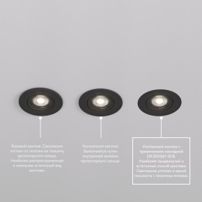 DK3020-BK Встраиваемый светильник, IP 20, 10 Вт, GU5.3, LED, черный, пластик в Кунгуре - kungur.mebel24.online | фото 6