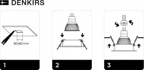 DK3021-BK Встраиваемый светильник, IP 20, 10 Вт, GU5.3, LED, черный, пластик в Кунгуре - kungur.mebel24.online | фото 5