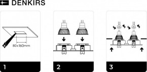 DK3022-BK Встраиваемый светильник, IP 20, 10 Вт, GU5.3, LED, черный, пластик в Кунгуре - kungur.mebel24.online | фото 5
