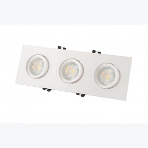 DK3023-WH Встраиваемый светильник, IP 20, 10 Вт, GU5.3, LED, белый, пластик в Кунгуре - kungur.mebel24.online | фото 3