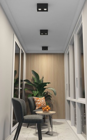 DK3085-BK+CH Светильник накладной IP 20, 10 Вт, GU5.3, LED, черный/хром, пластик в Кунгуре - kungur.mebel24.online | фото 2