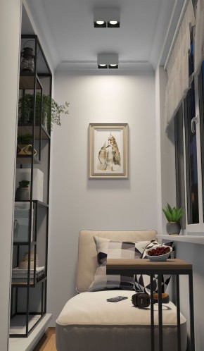 DK3085-WB+WH Светильник накладной IP 20, 10 Вт, GU5.3, LED, бело-черный/белый, пластик в Кунгуре - kungur.mebel24.online | фото 2