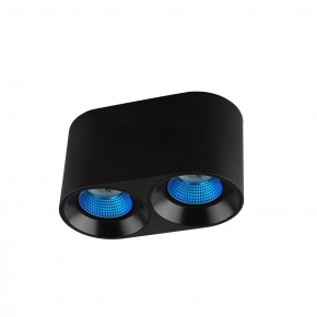 DK3096-BK+CY Светильник накладной IP 20, 10 Вт, GU5.3, LED, черный/голубой, пластик в Кунгуре - kungur.mebel24.online | фото