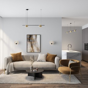 DK5060-BK+SG Бра ORBIT, IP20, 3000К, LED, 10 Вт, черный + сатинированное золото, алюминий в Кунгуре - kungur.mebel24.online | фото 5