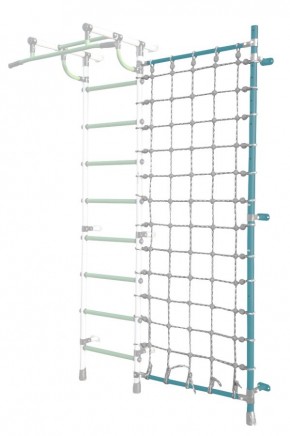 Дополнительная стойка к пристенному ДСК Pastel с сеткой для лазания, цв. бирюзовый в Кунгуре - kungur.mebel24.online | фото