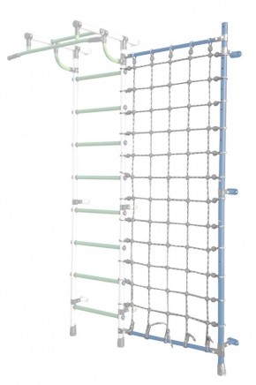 Дополнительная стойка к пристенному ДСК Pastel с сеткой для лазания, цв. голубой в Кунгуре - kungur.mebel24.online | фото