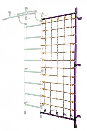 Дополнительная стойка к пристенному ДСК с сеткой для лазания, цв. фиолетовый в Кунгуре - kungur.mebel24.online | фото