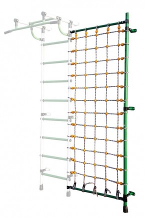 Дополнительная стойка к пристенному ДСК с сеткой для лазания, цв. зеленый в Кунгуре - kungur.mebel24.online | фото