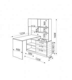 Дуглас (подростковая) М07 Стол угловой в Кунгуре - kungur.mebel24.online | фото 2