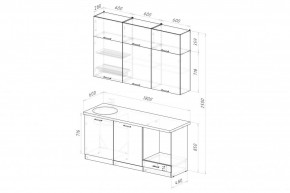 ДЮНА Кухонный гарнитур Макси 2 1800 мм в Кунгуре - kungur.mebel24.online | фото 2