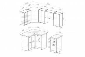 ДЮНА Кухонный гарнитур Оптима 5 (1200*2000 мм) в Кунгуре - kungur.mebel24.online | фото 2