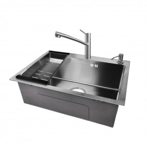 EMB-119 Satine  PROMO (Мойка, Смеситель, Дозатор, Корзина) в Кунгуре - kungur.mebel24.online | фото