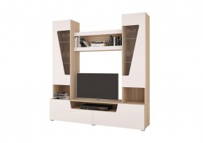 Гостиная АНТАЛИЯ (модульная) Сонома/Белый софт в Кунгуре - kungur.mebel24.online | фото 2