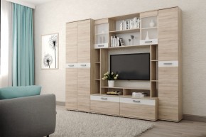 Гостиная Белла (Дуб Сонома/Белый глянец) в Кунгуре - kungur.mebel24.online | фото