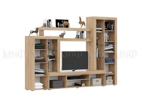 СТАС Гостиная (МДФ) Шоколад/дуб сонома в Кунгуре - kungur.mebel24.online | фото 2
