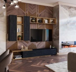 ХЛОЯ Гостиная (Дуб Вотан/Обсидиан) модульная в Кунгуре - kungur.mebel24.online | фото 11