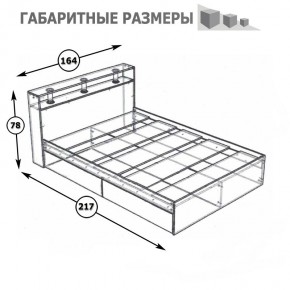 Камелия Кровать 1600, цвет белый, ШхГхВ 163,5х217х78,2 см., сп.м. 1600х2000 мм., без матраса, основание есть в Кунгуре - kungur.mebel24.online | фото 4