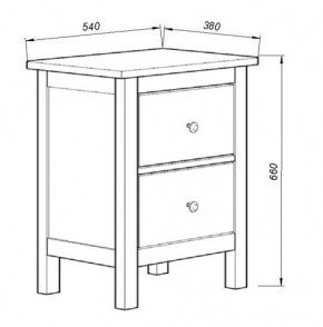 Комод 02 Кантри белый с двумя ящиками в Кунгуре - kungur.mebel24.online | фото 3