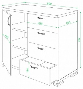 Комод Домино ТБ-4МН в Кунгуре - kungur.mebel24.online | фото 2