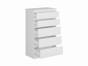 Комод КАСТОР с пятью ящиками, цвет белый в Кунгуре - kungur.mebel24.online | фото 2