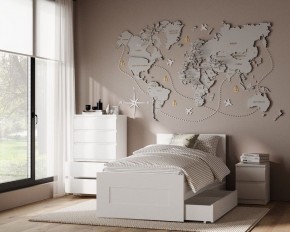 Комод КАСТОР с пятью ящиками, цвет белый в Кунгуре - kungur.mebel24.online | фото 3