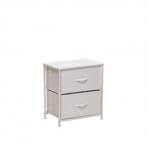 Комод Leset Линкс 2 ящ. (к/з), Каркас Белый, ящики Белые в Кунгуре - kungur.mebel24.online | фото 2
