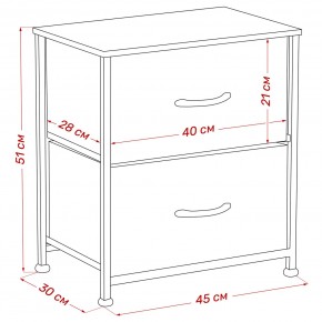 Комод Leset Линкс 2 ящ. (к/з), Каркас Белый, ящики Белые в Кунгуре - kungur.mebel24.online | фото 8