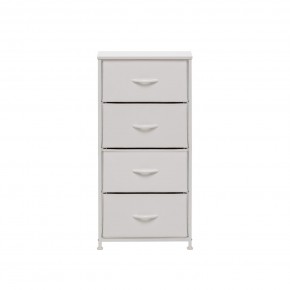 Комод Leset Линкс 4 ящ. (к/з), Каркас Белый, ящики Белые в Кунгуре - kungur.mebel24.online | фото 1