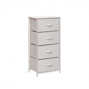 Комод Leset Линкс 4 ящ. (к/з), Каркас Белый, ящики Белые в Кунгуре - kungur.mebel24.online | фото 2