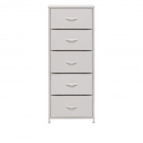 Комод Leset Линкс 5 ящ. (к/з), Каркас Белый, ящики Белые в Кунгуре - kungur.mebel24.online | фото 1